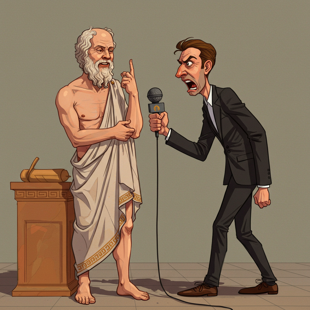 Intervista impossibile a Socrate: perché non si riesce mai ad arrivare al punto